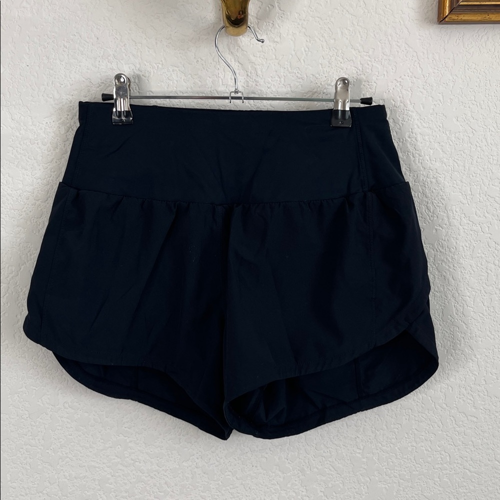 THE GYM PEOPLE High Waisted Running Shorts Quick Dry Mesh Liner Zipper Pockets - Picture 2 of 9